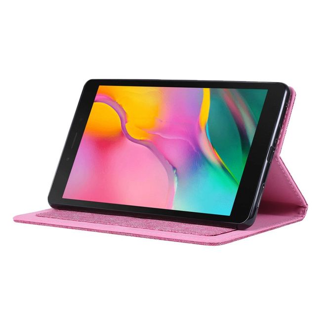 Samsung Galaxy Tab A 8.0 (2019) Hülle - Case aus Stoff/Kunstleder - mit Standfunktion - rosa