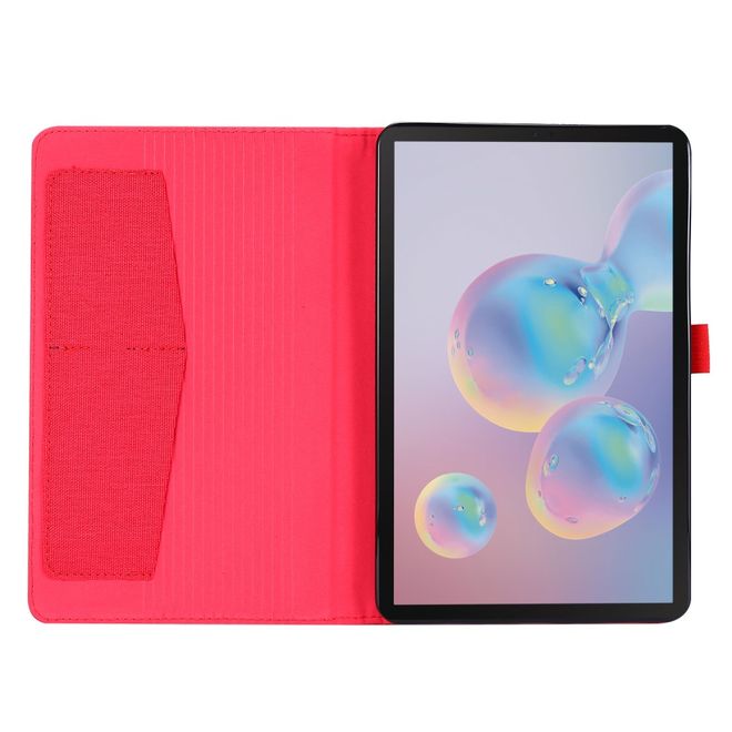 Samsung Galaxy Tab A 8.4 (2020) Hülle - Case aus Stoff/Kunstleder - mit Standfunktion - rot