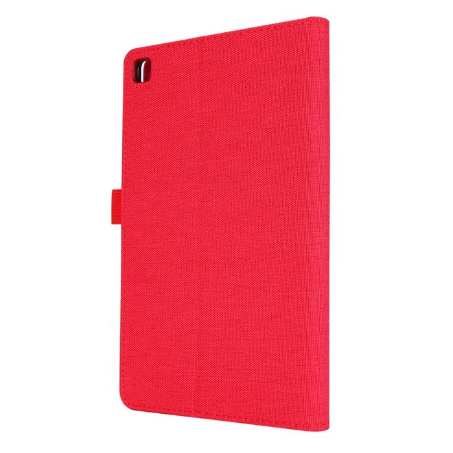 Samsung Galaxy Tab A 8.4 (2020) Hülle - Case aus Stoff/Kunstleder - mit Standfunktion - rot