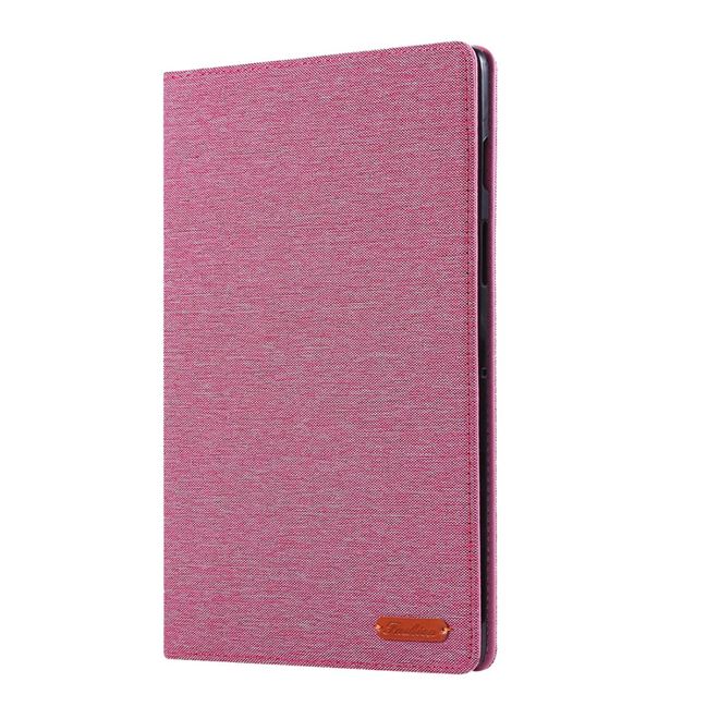 Samsung Galaxy Tab S5e Hülle - Case aus Stoff/Kunstleder - mit Standfunktion - pink