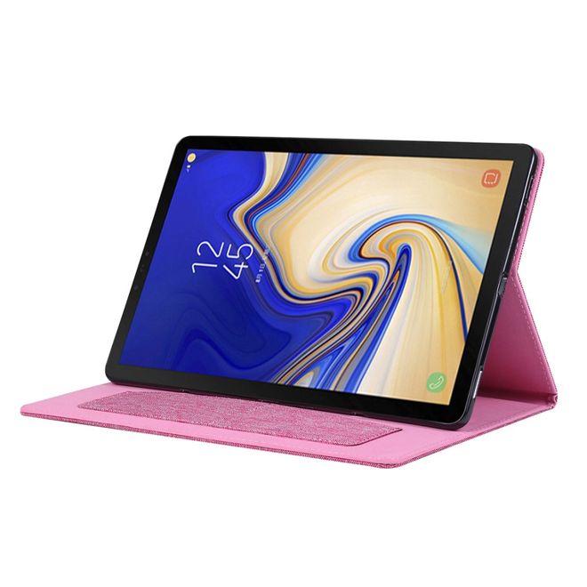 Samsung Galaxy Tab S5e Hülle - Case aus Stoff/Kunstleder - mit Standfunktion - pink