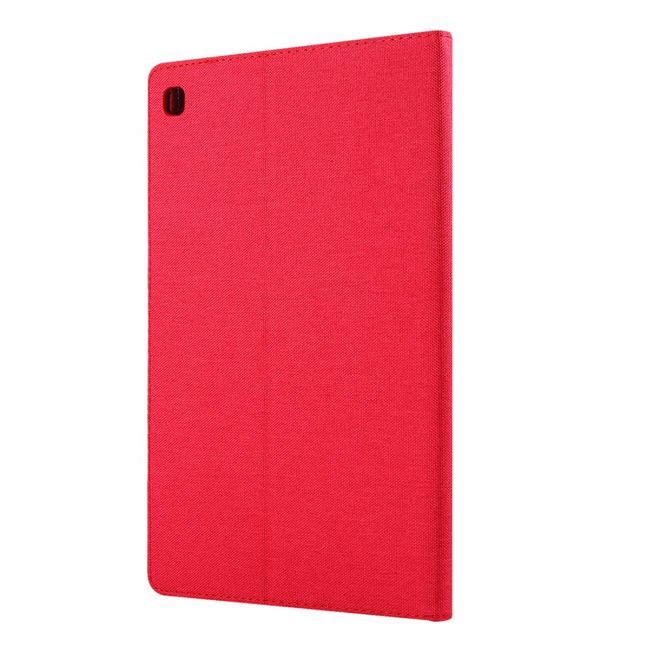 Samsung Galaxy Tab S5e Hülle - Case aus Stoff/Kunstleder - mit Standfunktion - rot