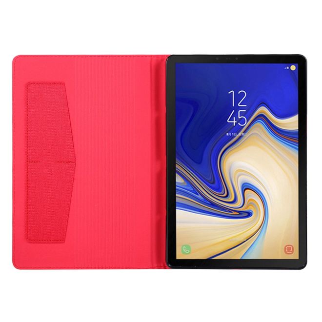 Samsung Galaxy Tab S5e Hülle - Case aus Stoff/Kunstleder - mit Standfunktion - rot