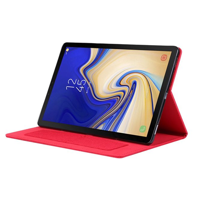 Samsung Galaxy Tab S5e Hülle - Case aus Stoff/Kunstleder - mit Standfunktion - rot
