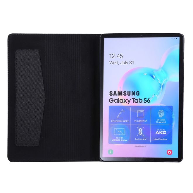 Samsung Galaxy Tab S6 Hülle - Case aus Stoff/Kunstleder - mit Standfunktion - schwarz