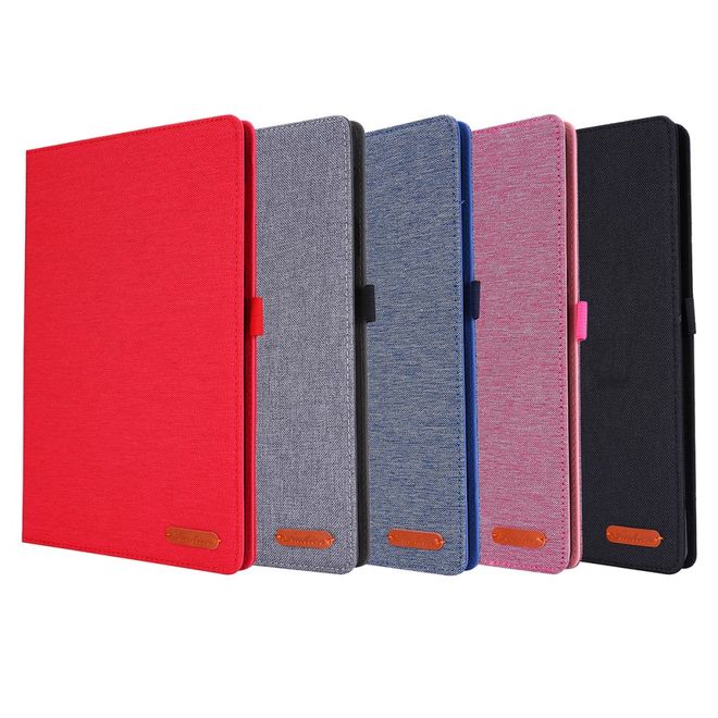 Samsung Galaxy Tab S6 Lite Hülle - Case aus Stoff/Kunstleder - mit Standfunktion - schwarz