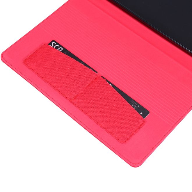 Samsung Galaxy Tab S6 Lite Hülle - Case aus Stoff/Kunstleder - mit Standfunktion - rot