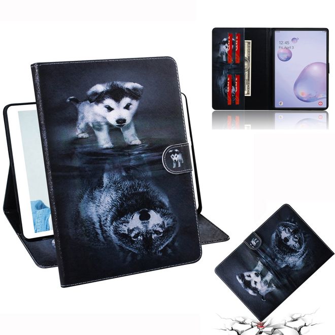 Samsung Galaxy Tab A 8.4 (2020) Hülle - Smart Kunstleder Case - mit Standfunktion - Wolf