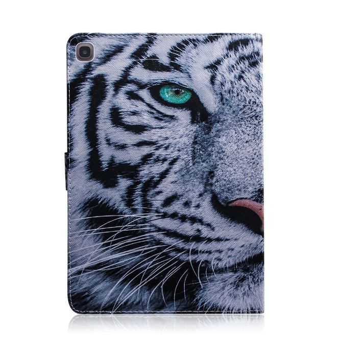 Samsung Galaxy Tab A 8.4 (2020) Hülle - Smart Kunstleder Case - mit Standfunktion - weisser Tiger