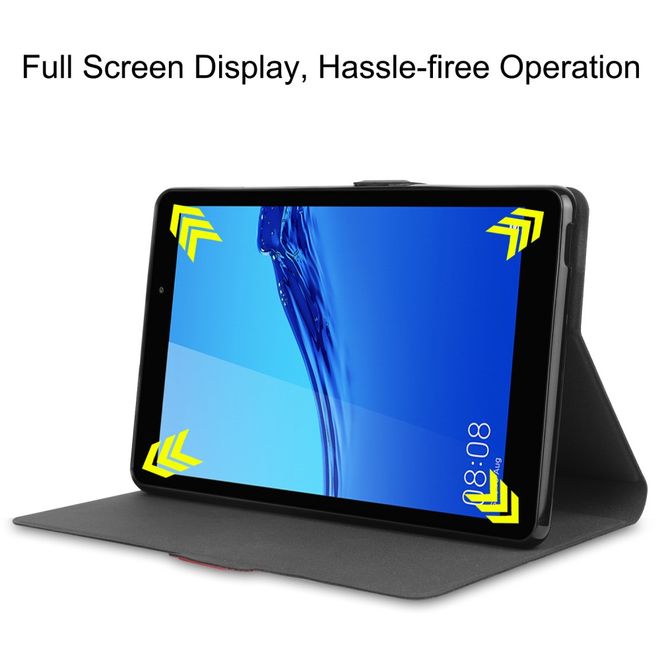 Huawei MatePad T8 Hülle - Case aus Stoff/Kunstleder - mit Standfunktion - rot