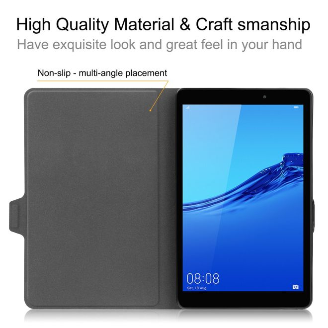 Huawei MatePad T8 Hülle - Case aus Stoff/Kunstleder - mit Standfunktion - rot