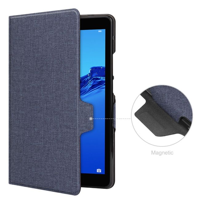 Huawei MatePad T8 Hülle - Case aus Stoff/Kunstleder - mit Standfunktion - blau
