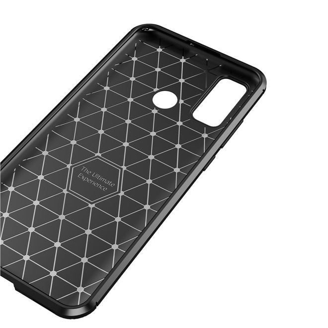 Huawei P smart 2020 Handyhülle - Carbon Fiber TPU Softcase Series - schwarz