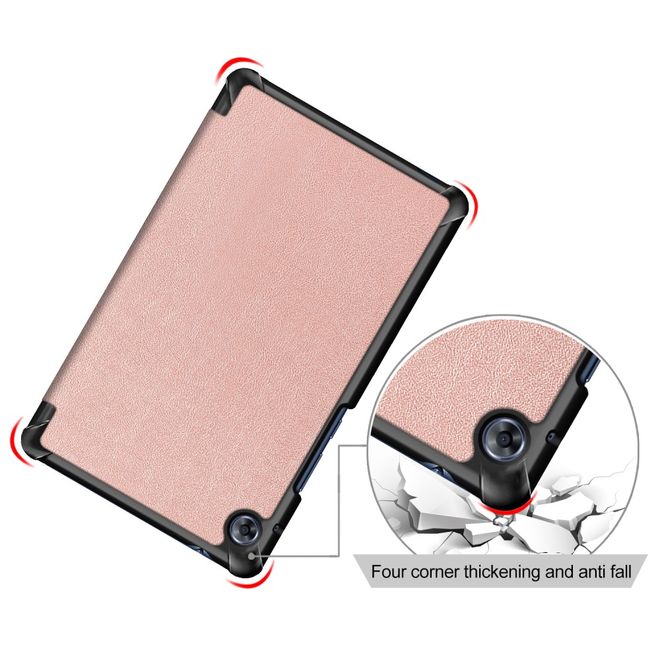 Huawei MatePad T8 Hülle - Dreifach faltbares Leder Case - rosegold