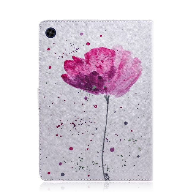 Huawei MatePad T8 Hülle - Smart Kunstleder Case - mit Standfunktion - schlichte Blume