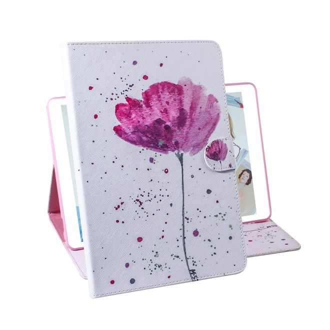 Huawei MatePad T8 Hülle - Smart Kunstleder Case - mit Standfunktion - schlichte Blume