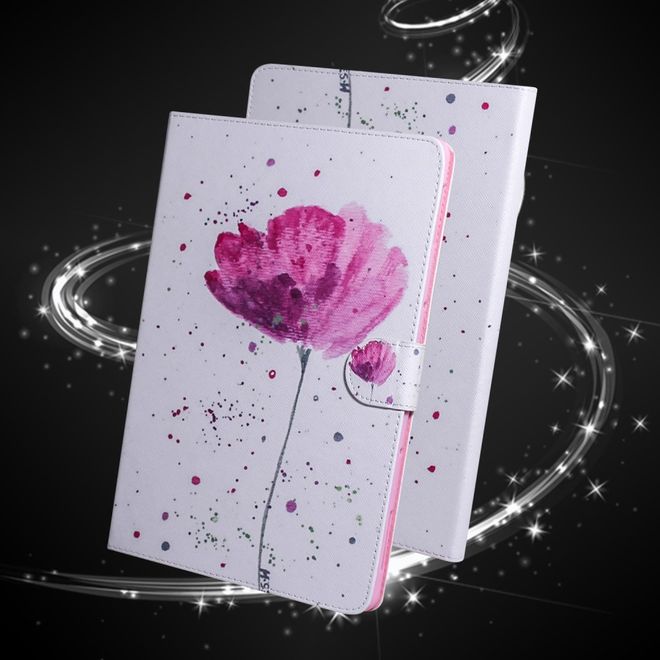 Huawei MatePad T8 Hülle - Smart Kunstleder Case - mit Standfunktion - schlichte Blume