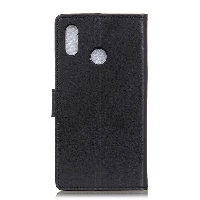 Motorola One Vision Handy Hülle - Classic II Leder Bookcover Series - schwarz