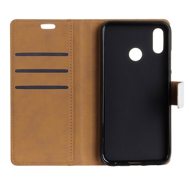 Motorola One Vision Handy Hülle - Classic II Leder Bookcover Series - schwarz