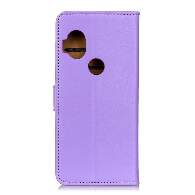 Motorola One Hyper Handy Hülle - Classic II Leder Bookcover Series - purpur