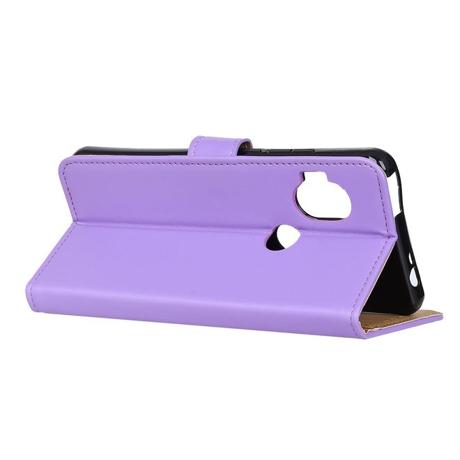 Motorola One Hyper Handy Hülle - Classic II Leder Bookcover Series - purpur