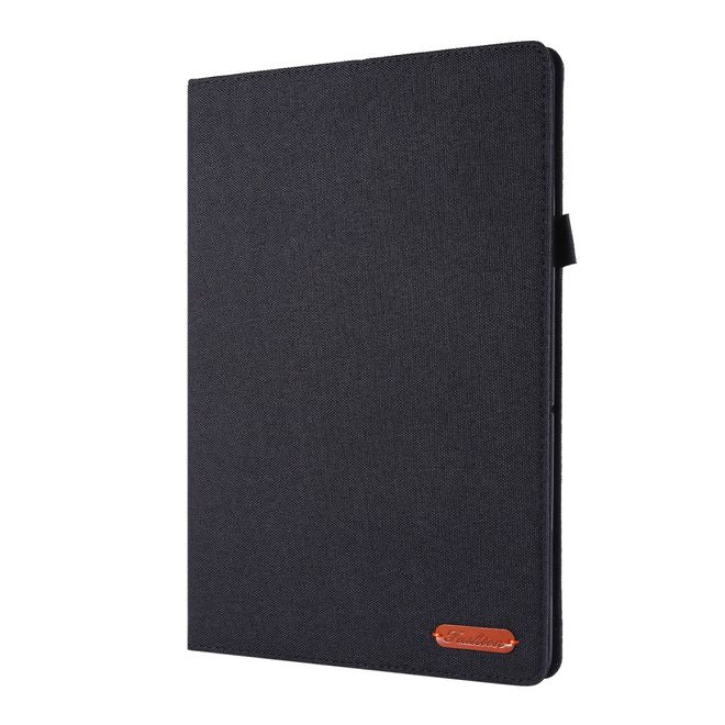Lenovo Tab E10 Hülle - Case aus Stoff/Kunstleder - mit Standfunktion - schwarz