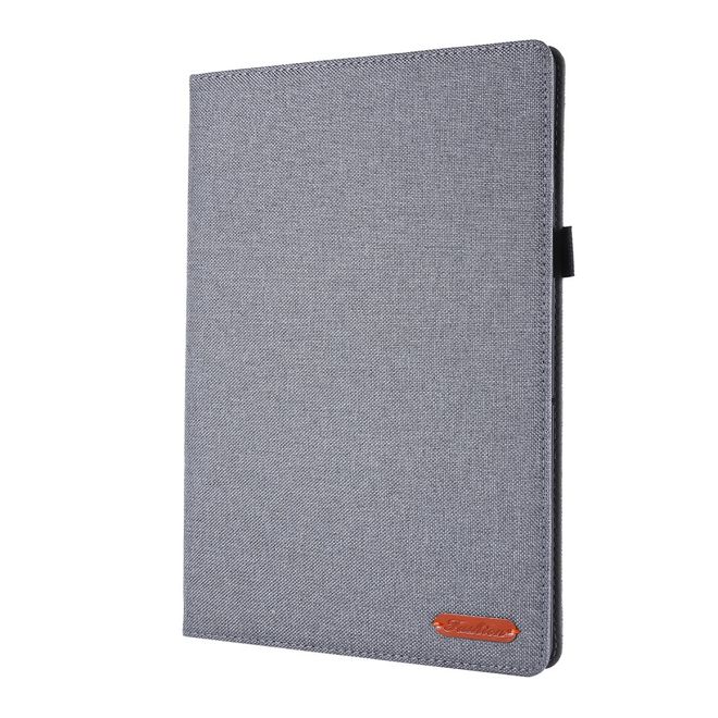 Lenovo Tab E10 Case - Fabric/Synthetic Leather Cover - with Stand Function - Grey