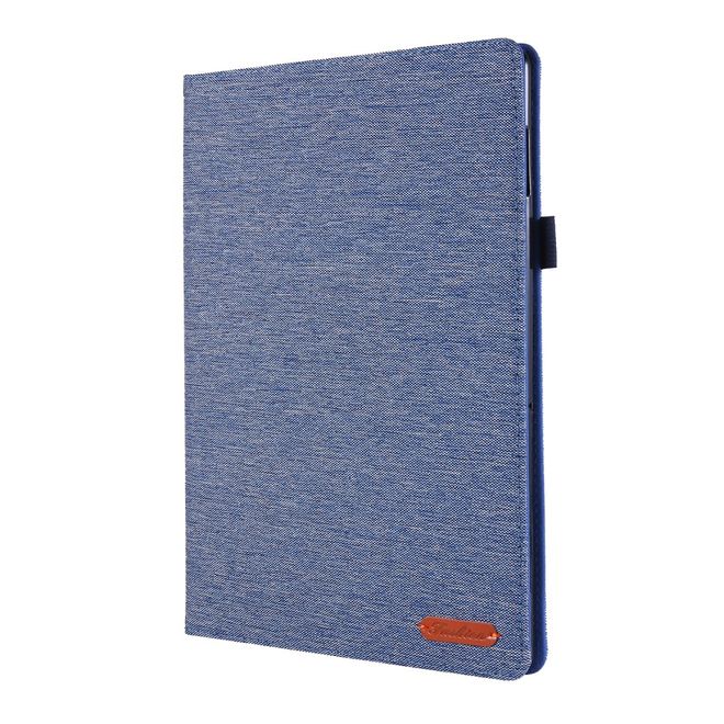 Lenovo Tab E10 Hülle - Case aus Stoff/Kunstleder - mit Standfunktion - blau