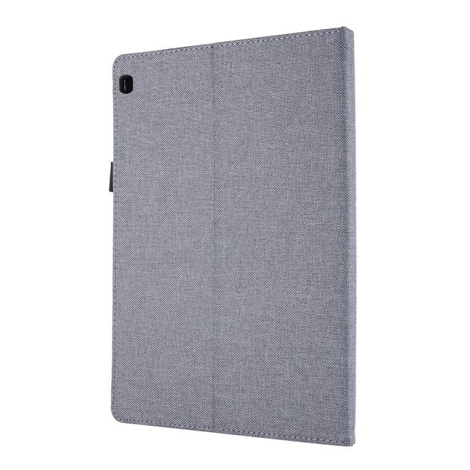 Étui pour Lenovo Tab M10 - Revêtement en tissu/cuir synthétique - Fonction support - Gris