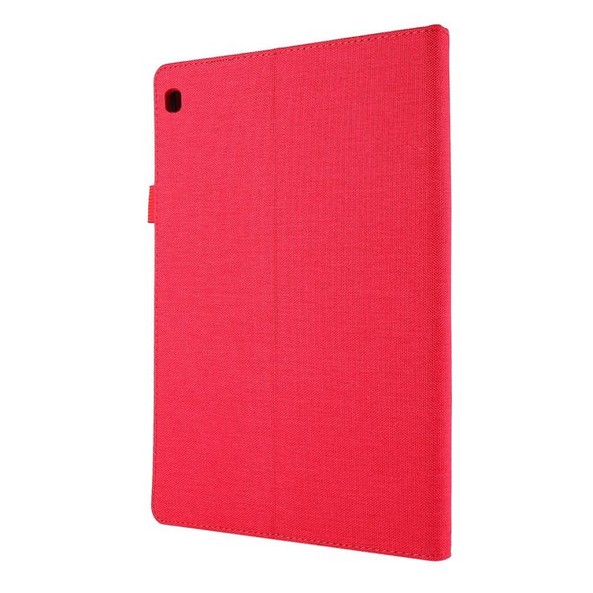 Lenovo Tab M10 Case - Fabric/Synthetic Leather Cover - with Stand Function - Red