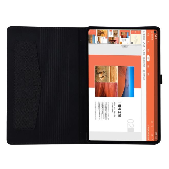 Lenovo Tab M10 FHD Plus (2nd Gen) Hülle - Case aus Stoff/Kunstleder - mit Standfunktion - schwarz