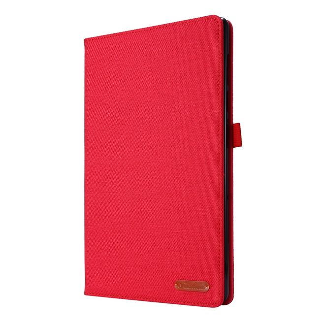 Lenovo Tab M10 FHD Plus (2nd Gen) Hülle - Case aus Stoff/Kunstleder - mit Standfunktion - rot