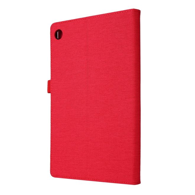 Lenovo Tab M10 FHD Plus (2nd Gen) Hülle - Case aus Stoff/Kunstleder - mit Standfunktion - rot