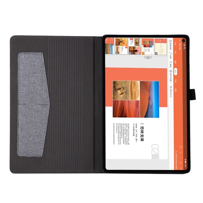 Lenovo Tab M10 FHD Plus (2nd Gen) Hülle - Case aus Stoff/Kunstleder - mit Standfunktion - grau
