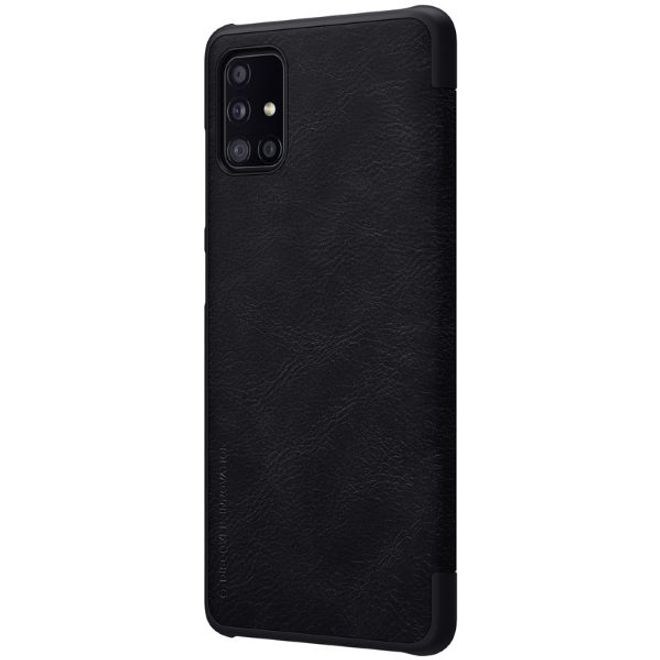 Nillkin - Samsung Galaxy A51 5G Hülle - Leder Book Case - Qin Series - schwarz