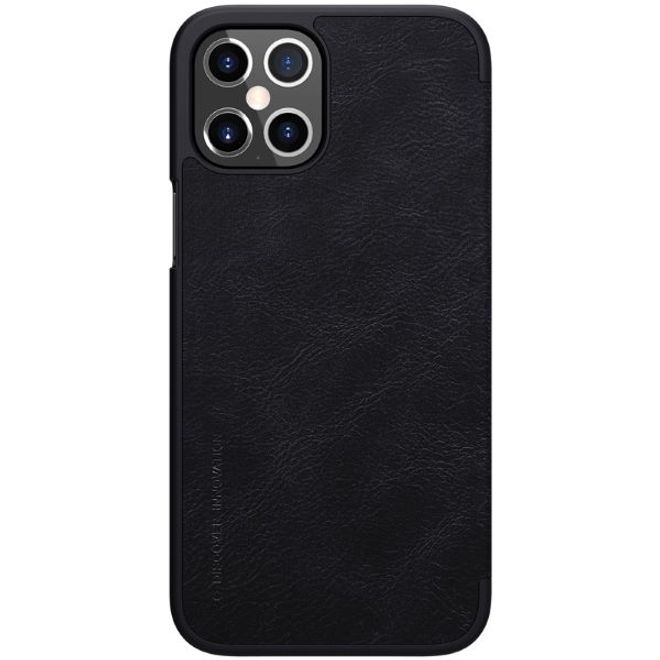 Nillkin - iPhone 12 Pro Max Hülle - Leder Book Case - Qin Series - schwarz