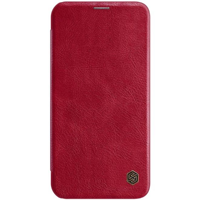 Nillkin - iPhone 12 Pro Max Hülle - Leder Book Case - Qin Series - rot