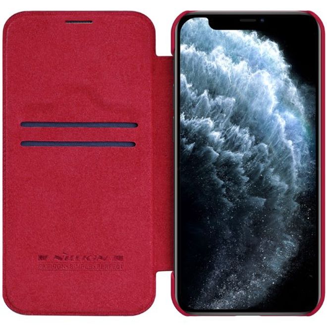 Nillkin - iPhone 12 Pro Max Hülle - Leder Book Case - Qin Series - rot