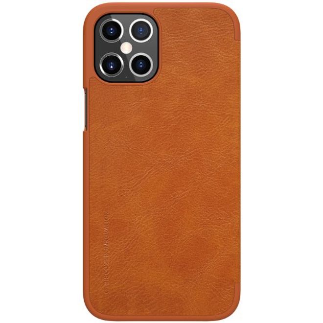Nillkin - iPhone 12 Pro Max Hülle - Leder Book Case - Qin Series - braun