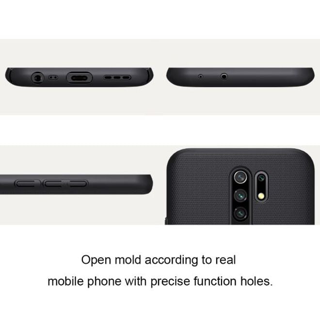 Nillkin - Xiaomi Redmi 9 Hülle - Plastik Case - Super Frosted Shield Series - schwarz