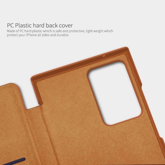 Nillkin - Samsung Galaxy Note 20 Ultra Hülle - Leder Book Case - Qin Series - schwarz