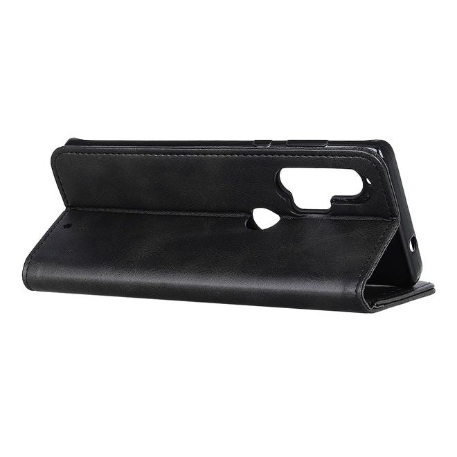 Motorola Edge+ Handy Hülle - Classic V Leder Bookcover Series - schwarz