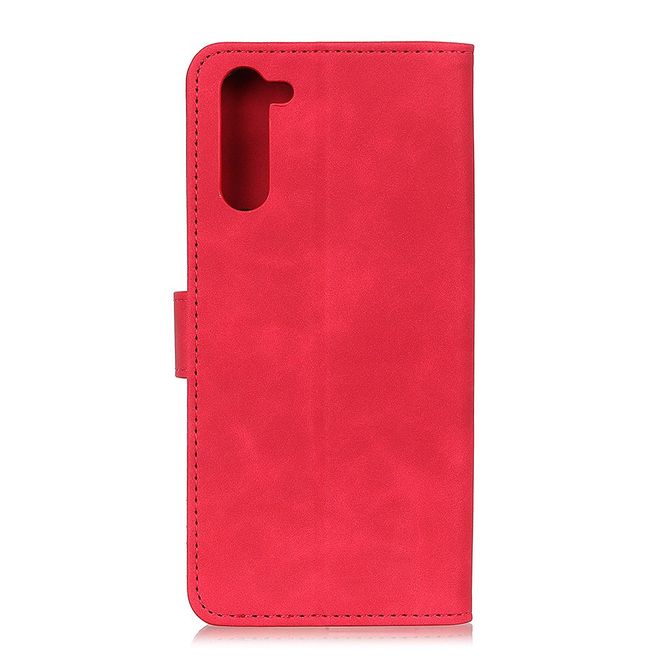 OnePlus Nord Handy Hülle - Classic IV Leder Bookcover Series - rot