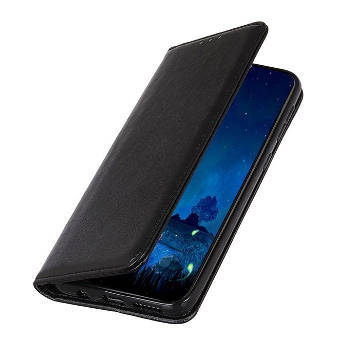 OnePlus Nord Handy Hülle - Crazy Horse V Leder Bookcover Series - schwarz