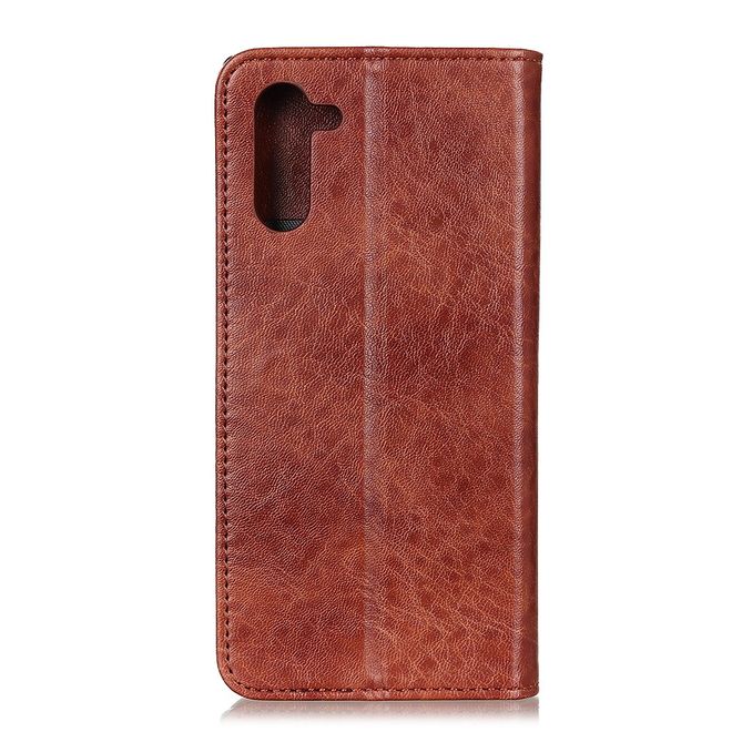 OnePlus Nord Handy Hülle - Crazy Horse V Leder Bookcover Series - braun