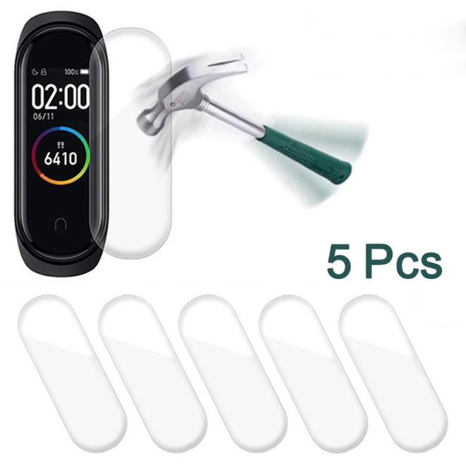 Xiaomi Mi Band 5 Schutzglas - 5 Stück - transparent