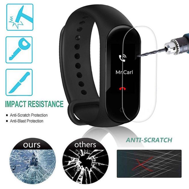 Xiaomi Mi Band 5 Schutzglas - 5 Stück - transparent