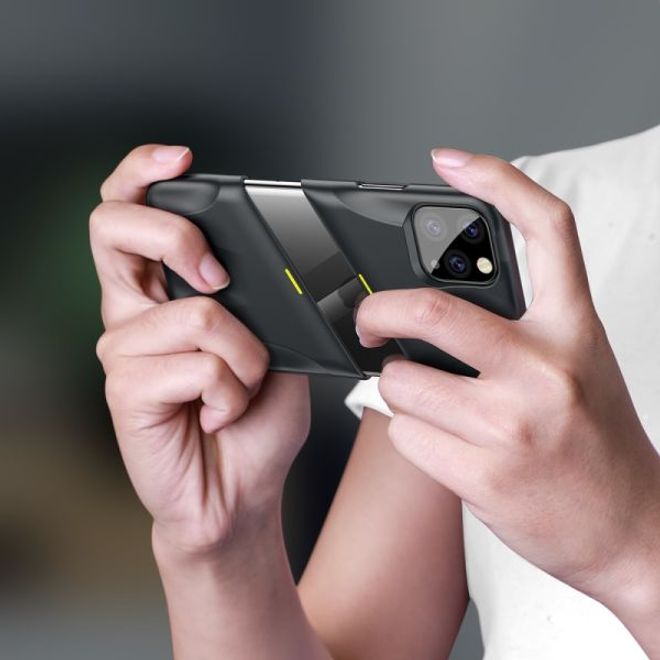 Baseus - iPhone 11 Pro Gaming Schutzhülle - zweiteilig - Airflow Series - grau/gelb
