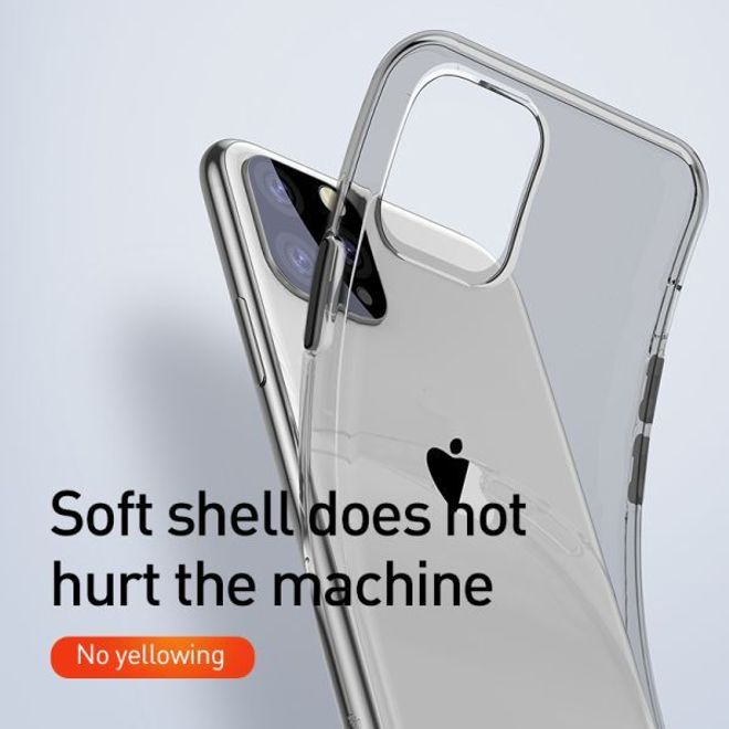 Baseus - iPhone 11 Pro Hülle - mit Anti-Lost Schleife fürs Handgelenk - transparent/schwarz