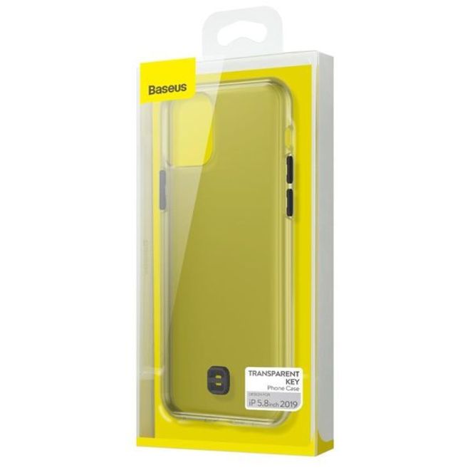 Baseus - iPhone 11 Pro Hülle - mit Anti-Lost Schleife fürs Handgelenk - transparent/schwarz